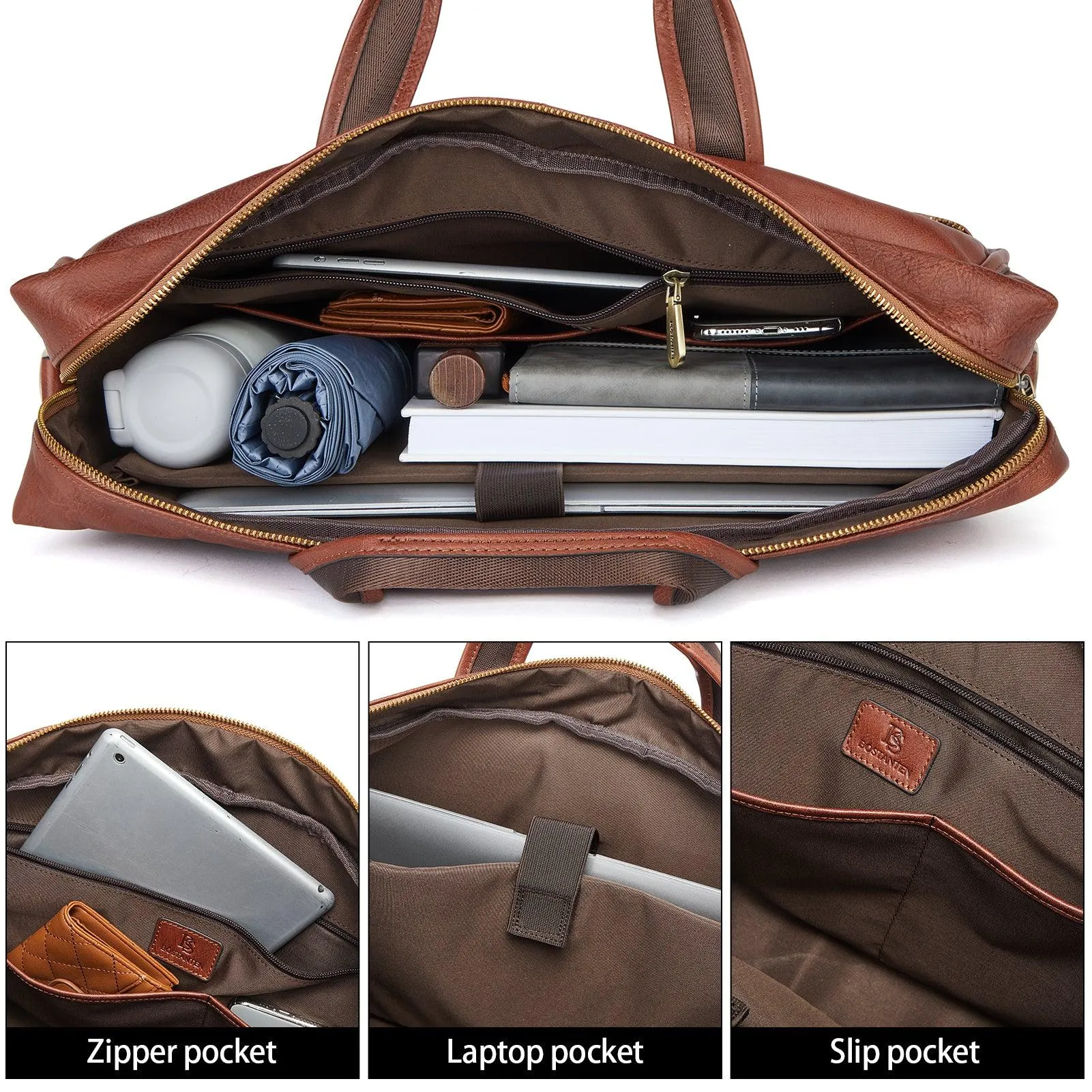 17 inch Men's Briefcase Messenger Bag — Business Lawyer