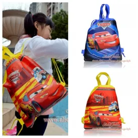 1PCS Cars Children Cartoon Drawstring Backpacks School Shopping Bags 34*27CM Non Woven Fabrics Kids Birthday Party Best Gift