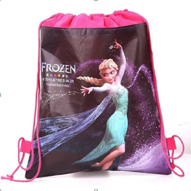 1Pic children schoolbags Princess Drawstring Bags Cartoon DUOLAIMI For Girls & Boys multipurpose school backpack Christmas 40