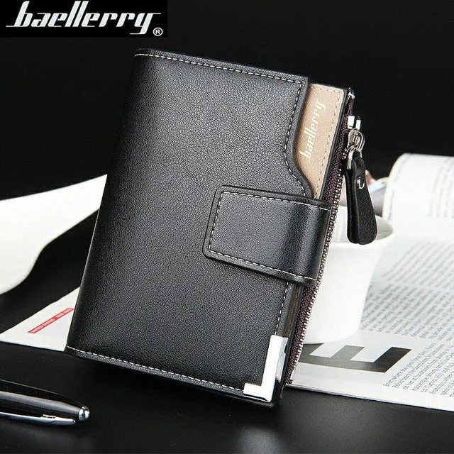 2016 New Arrival casual man vertical Multifunctional zipper hasp wallet high quality men luxury purse  money clips_Free shipping