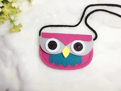 2016 New Kids Fabrics Cute Cartoon Purse Bag Little Girl Small Bag Children's Animal decorated Messenger Bag Gift for Kids