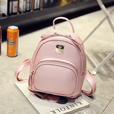 2017 Fashion Vintage PU Leather Backpacks For Women Bookbag Cheap Women Backpack School College Female Girls bagpack Mochila