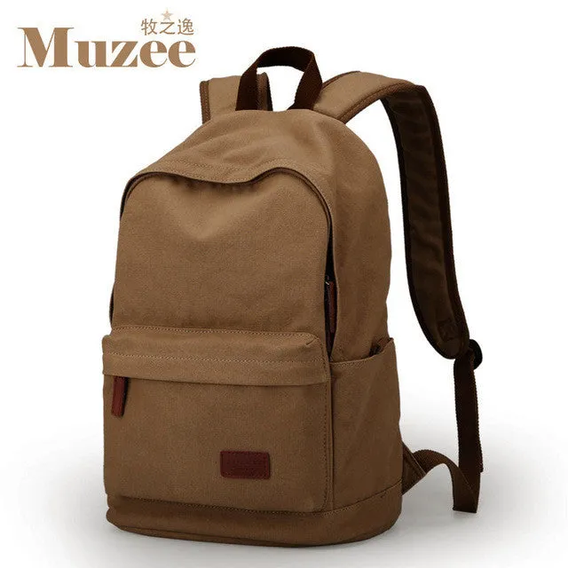 2017 Men Male Canvas Backpack College Student School Backpack Bags for Teenagers Vintage Mochila Casual Rucksack Travel Daypack