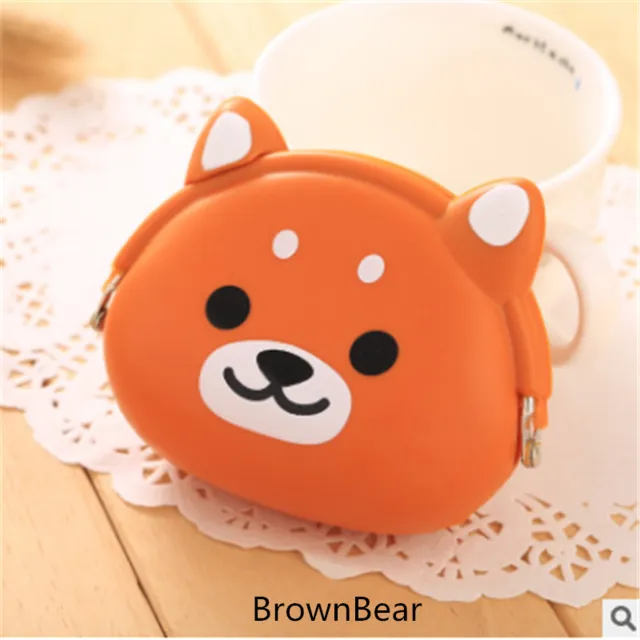 2017 New Fashion Lovely Kawaii Candy Color Cartoon Animal Women Girls Wallet Multicolor Jelly Silicone Coin Bag Purse Kid Gift