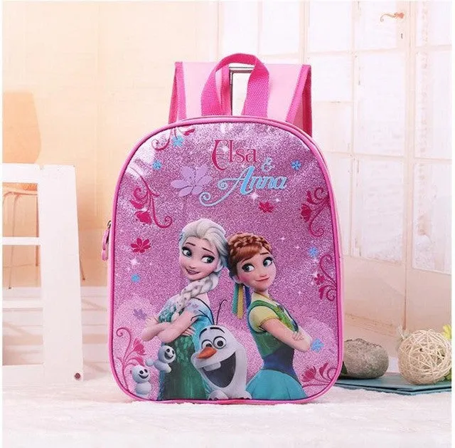 2017 New kids cartoon Elsa Anna schoolbag girls princess cute school bag sofia Kindergarten backpacks in stock