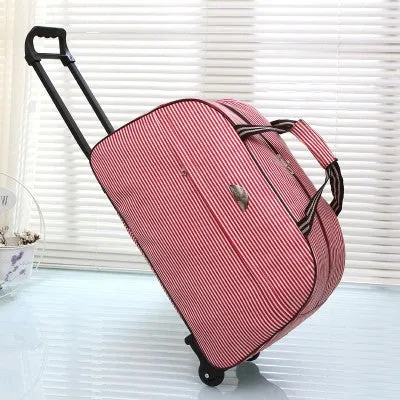 2017 New Quality Rolling Luggage Trolley Bag Women Travel Bags Metal Hand Trolley Female&male Bag Large Package Travel Suitcase