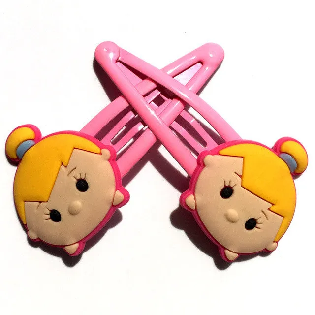 2pcs Tsum Tsum Baby Clip Hairpins Girls Barrettes Kids Headwear Multicolor Hair Clip Hair Kids Hair Band Travel Accessories