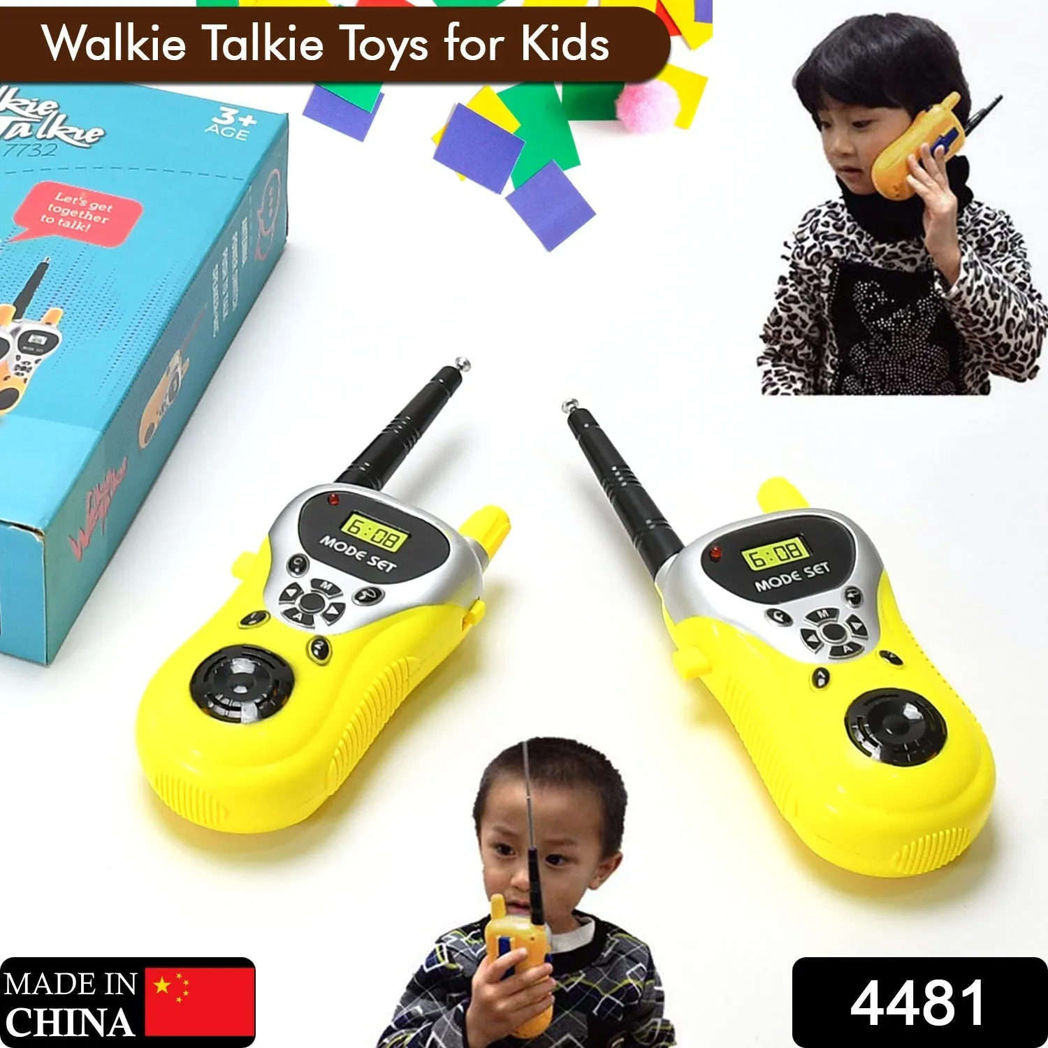 4481 Walkie Talkie Toys for Kids 2 Way Radio Toy for 3-12 Year Old Boys Girls, Up to 80 Meter Outdoor Range