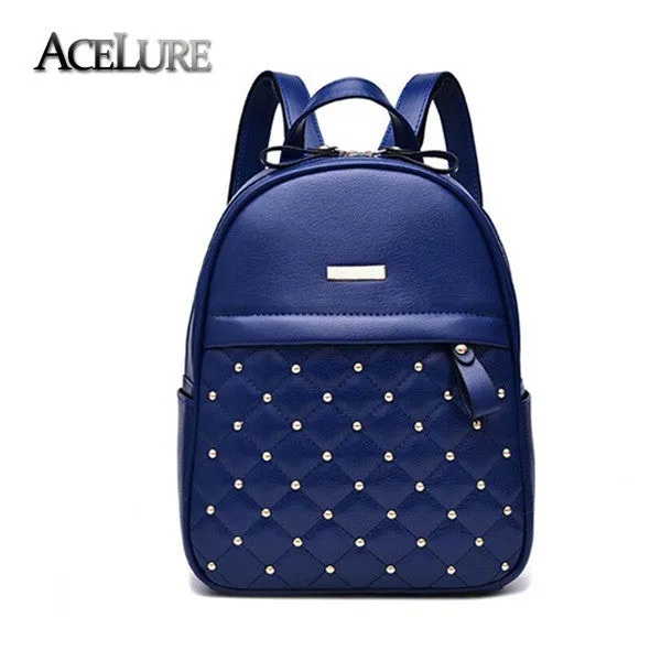 ACELURE Women Backpack Hot Sale Fashion Causal bags High Quality bead female shoulder bag PU Leather Backpacks for Girls mochila