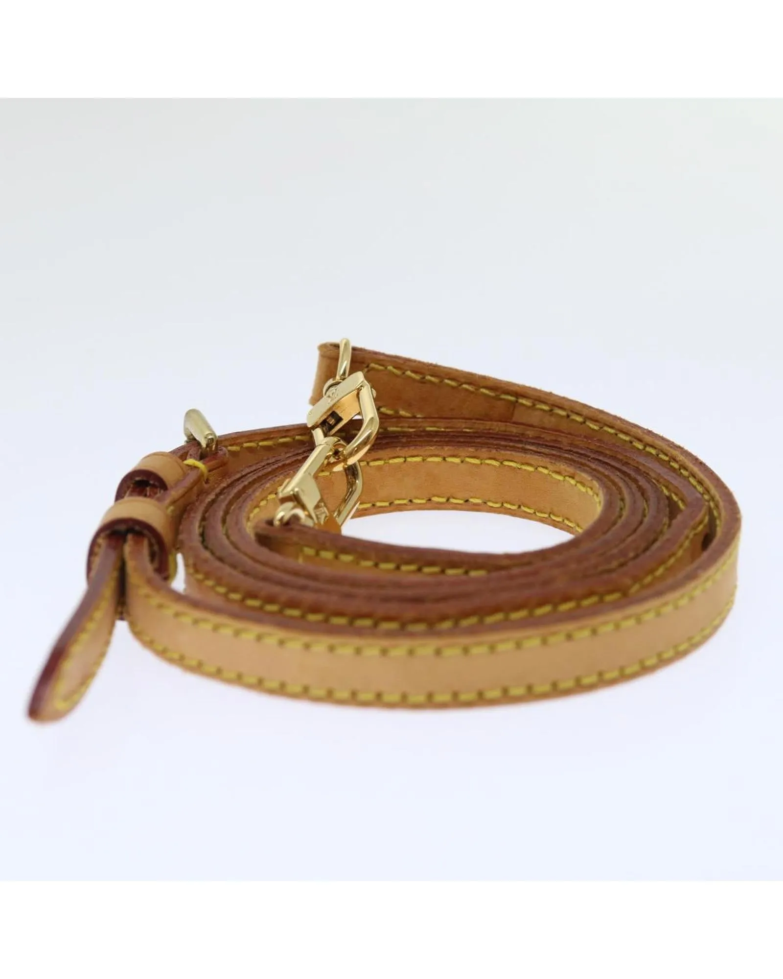 Adjustable Beige Leather Shoulder Strap - 40.2-47.2 by Louis Vuitton