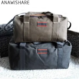 ANAWISHARE Men Travel Bags Large Capacity Women Luggage Travel Duffle Bags Canvas Big Travel Handbag Folding Trip Bag Waterproof