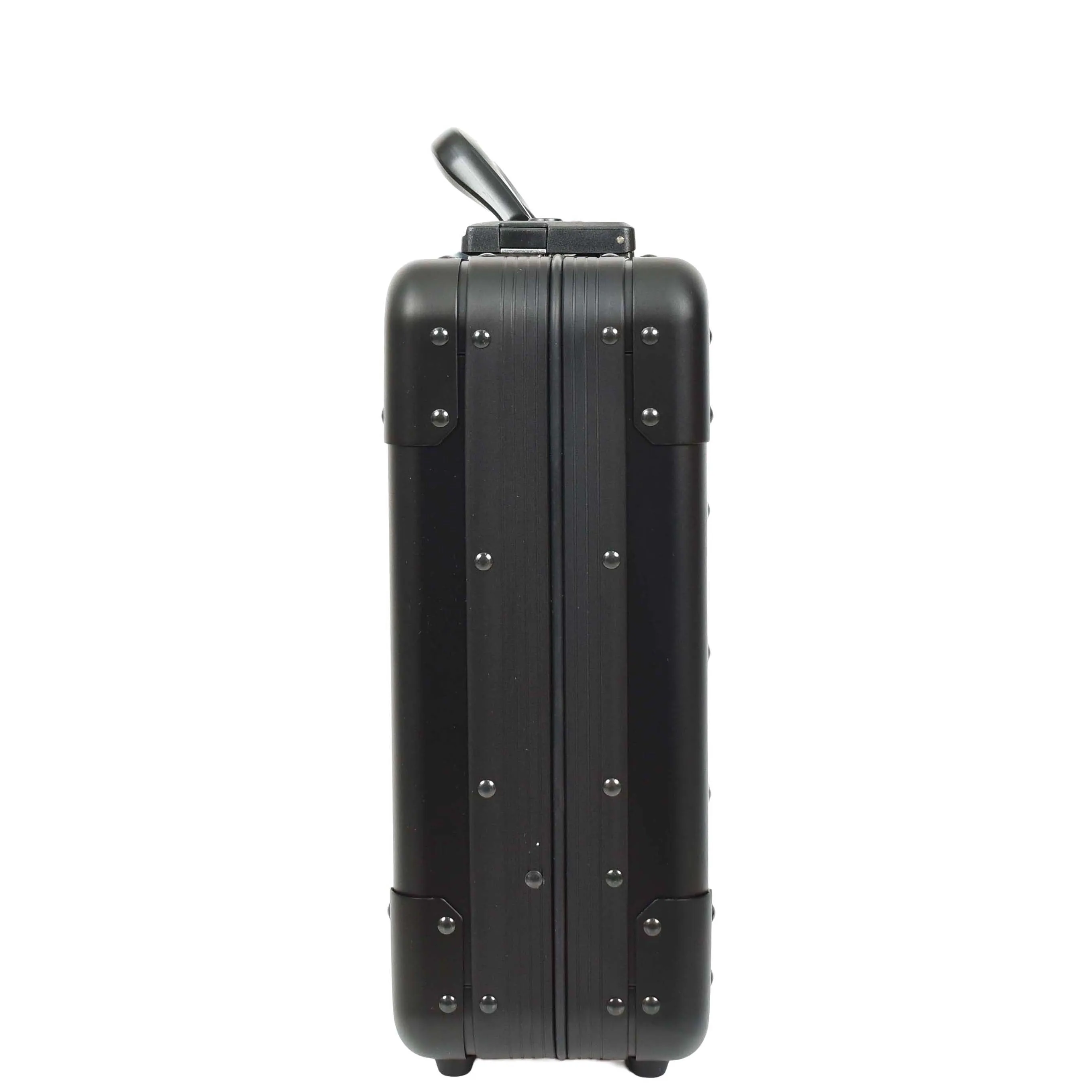 Attache Case Black Aluminium Classic Dual TSA Lock Briefcase Business Bag Agent