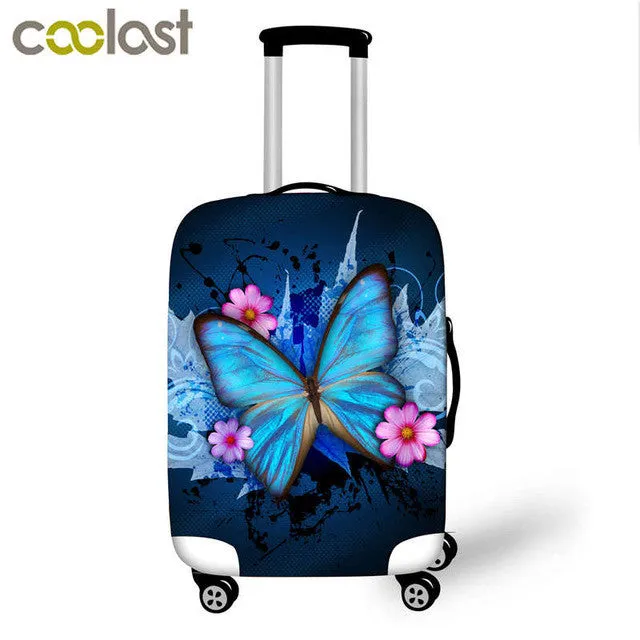 Beautiful butterfly suitcase trolley case protective cover s/m/L 3 size for 18-28 inch travel cases fashion suitcase covers