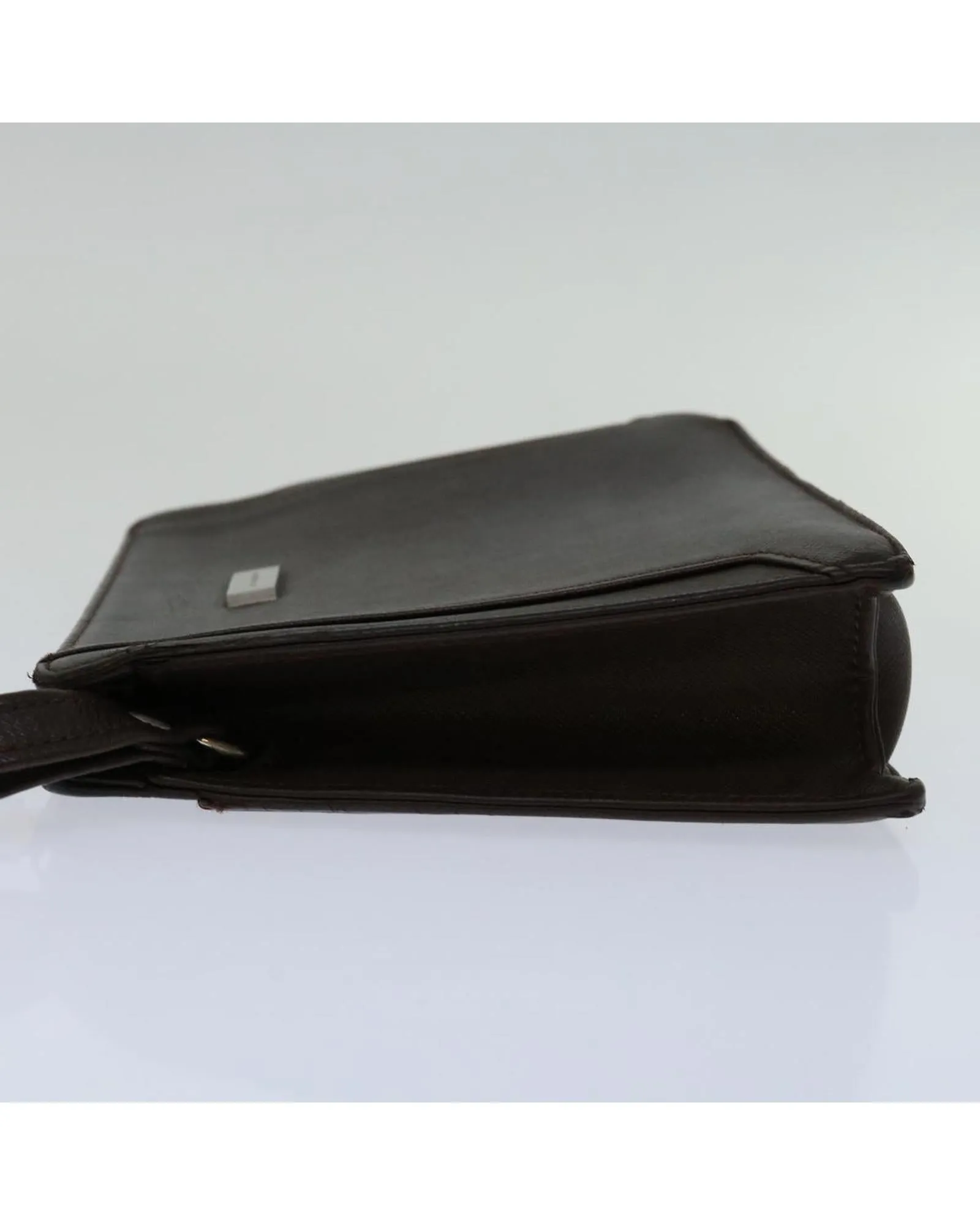 Brown Leather Clutch Bag with Accessories - CD Rank