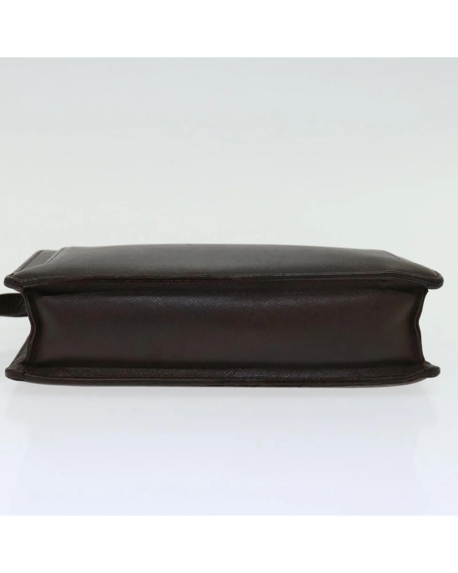 Brown Leather Clutch Bag with Accessories - CD Rank