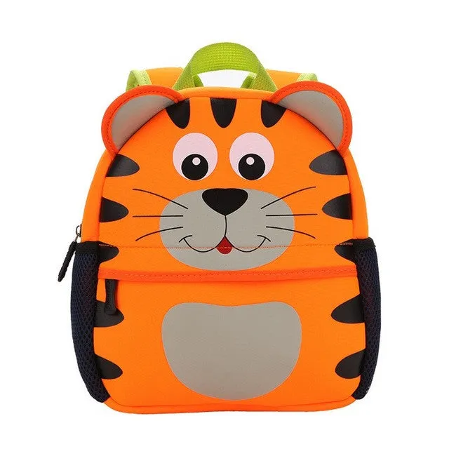 Children 3D Cute Animal Design Backpack Toddler Kid Neoprene School Bags Kindergarten Cartoon Comfortable Bag Giraffe Monkey Owl