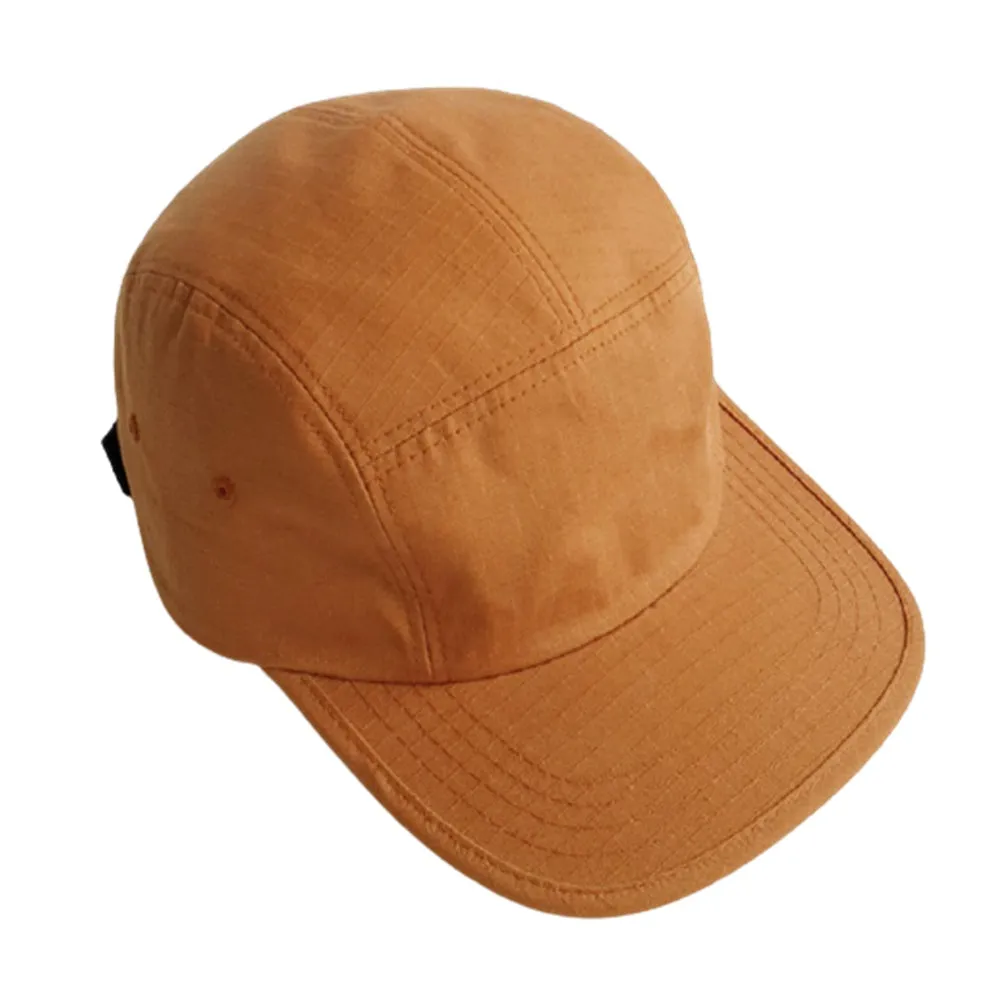 Cotton Flat Bill Cap Lightweight 5 Panel Camp Hat MU21349