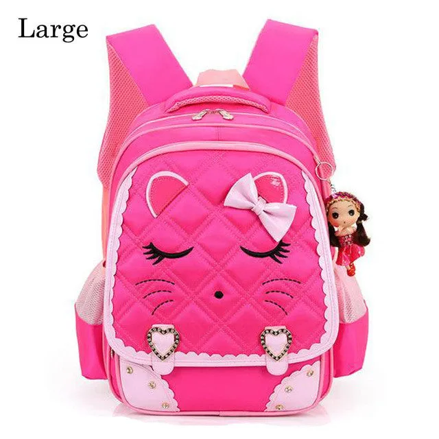 Cute Cat School Bags For Girl Orthopedic Primary Backpacks Children Waterproof Schoolbags Lovely Shoulder for teenagers Mochila