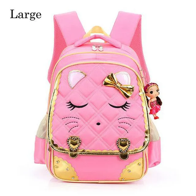 Cute Cat School Bags For Girl Orthopedic Primary Backpacks Children Waterproof Schoolbags Lovely Shoulder for teenagers Mochila