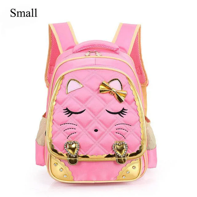 Cute Cat School Bags For Girl Orthopedic Primary Backpacks Children Waterproof Schoolbags Lovely Shoulder for teenagers Mochila