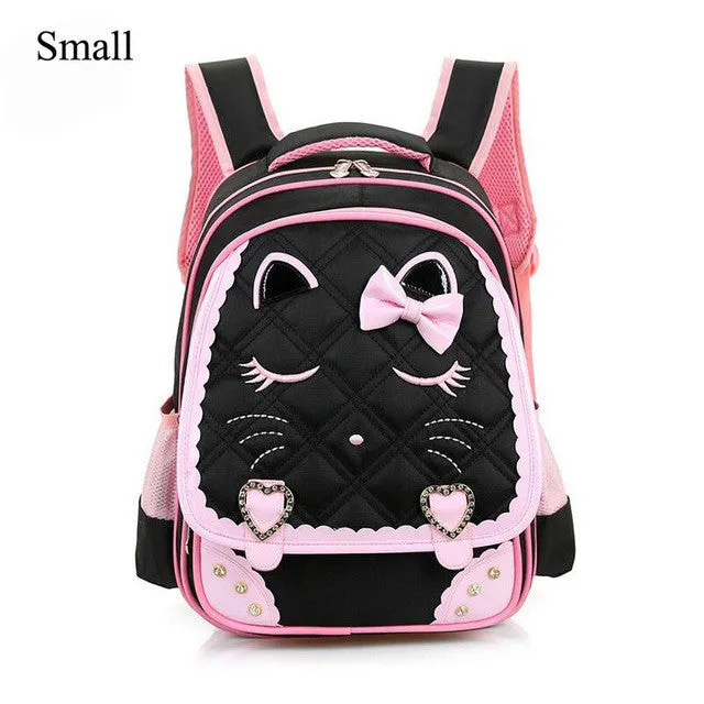 Cute Cat School Bags For Girl Orthopedic Primary Backpacks Children Waterproof Schoolbags Lovely Shoulder for teenagers Mochila