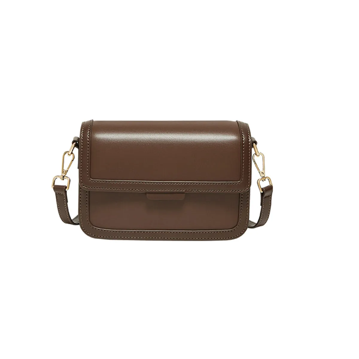 Daily Coffee Leather Shoulder Bag