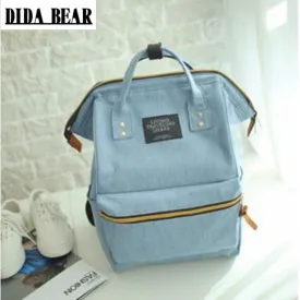 DIDA BEAR Fashion Women Backpacks Female Denim School Bag For Teenagers Girls Travel Rucksack Kanken Space Backpack Sac A Dos