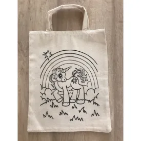 DIY Colouring Magical Unicorn Tote Bag