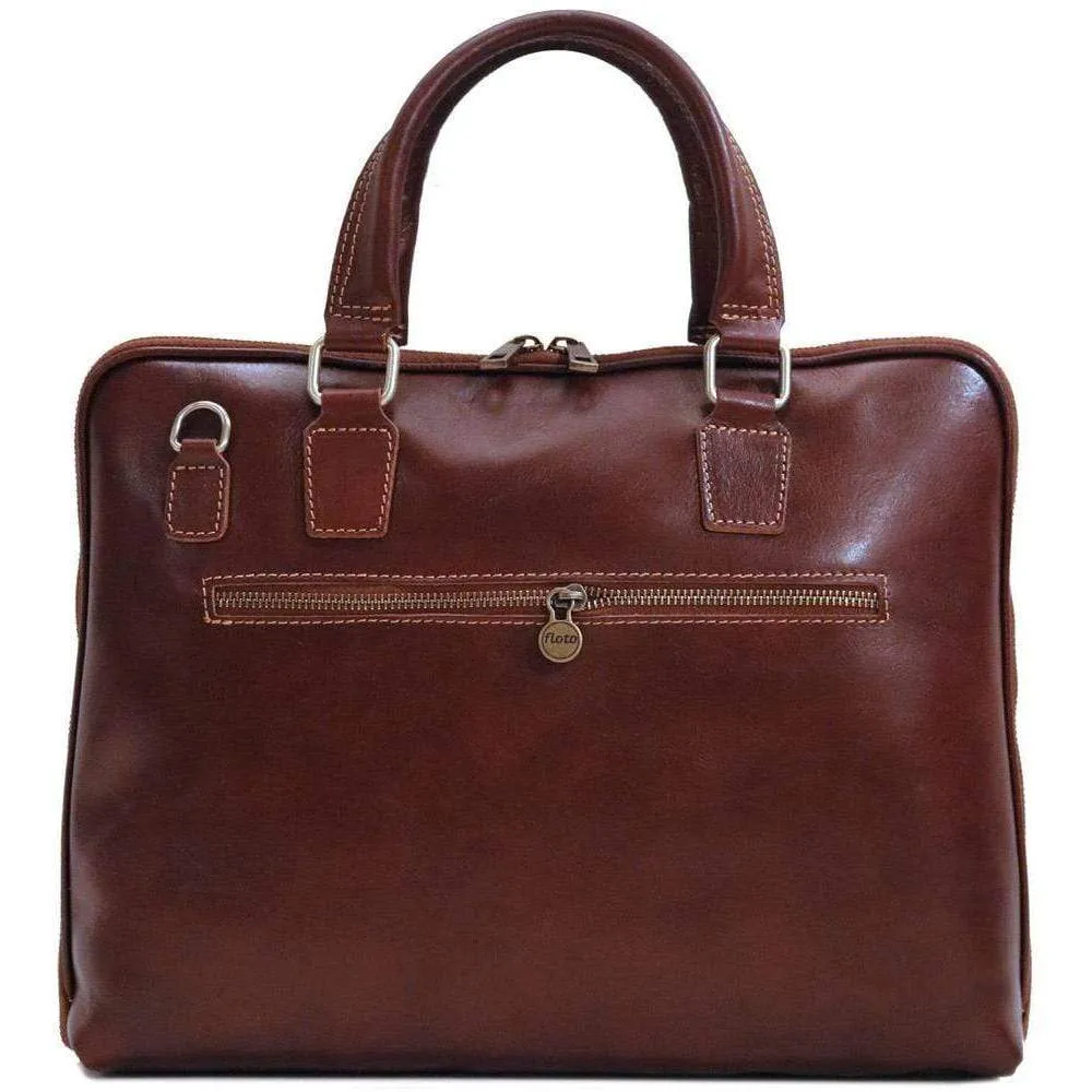 Floto Leather Cortona Slim Briefcase