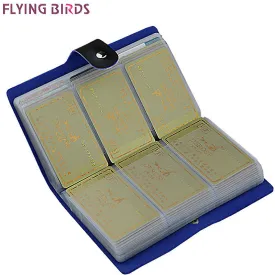 FLYING BIRDS! Card Holder brand High Quality women&men card bags name ID Business Leather 156 Bank credit Card Case LS8916fb