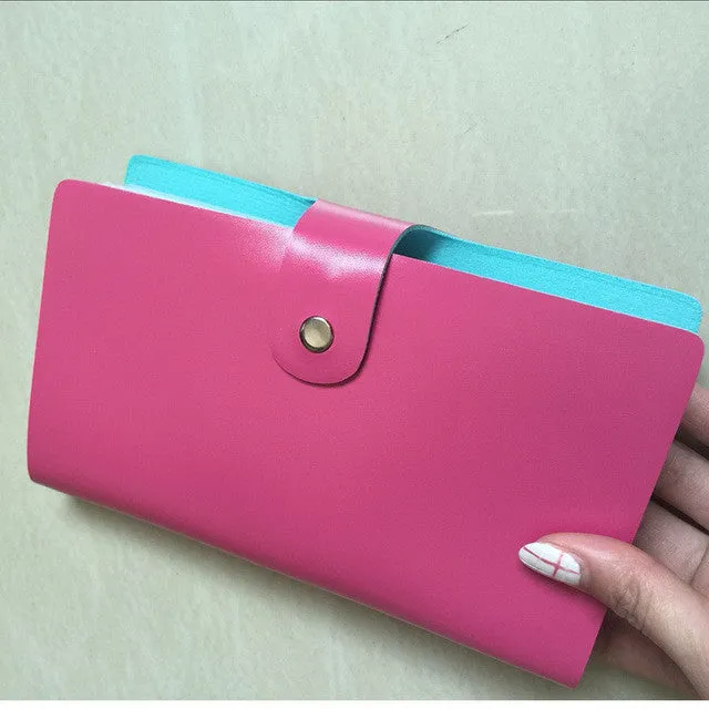 FLYING BIRDS! Card Holder brand High Quality women&men card bags name ID Business Leather 156 Bank credit Card Case LS8916fb