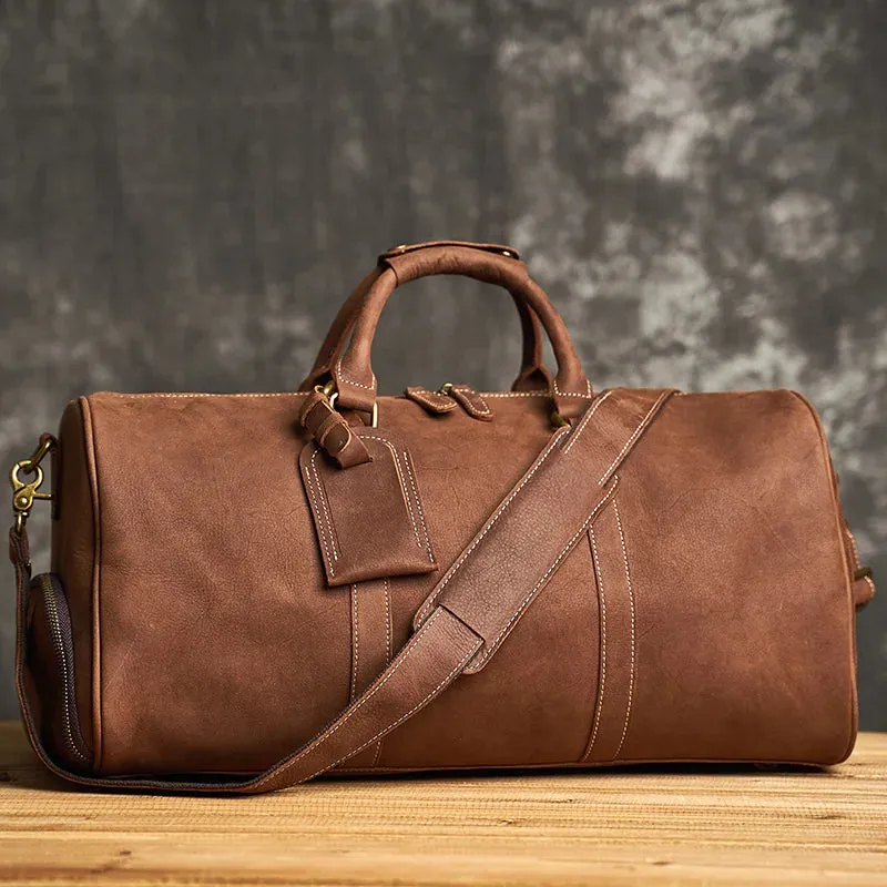 Genuine Leather Duffel Bag Travel Luggage Bag