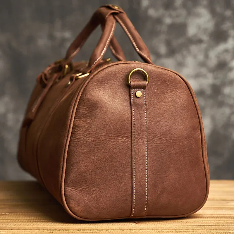 Genuine Leather Duffel Bag Travel Luggage Bag