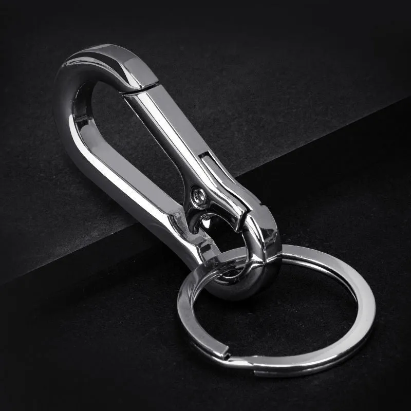 Giftready 3pcs Stainless Steel Gourd Buckle Keychain for Men