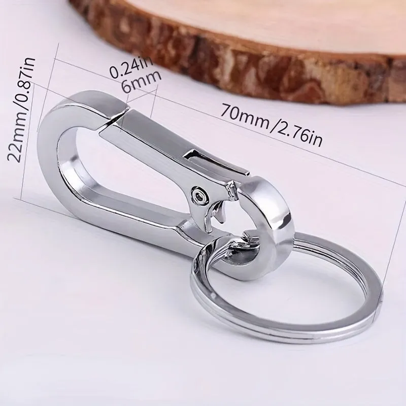 Giftready 3pcs Stainless Steel Gourd Buckle Keychain for Men