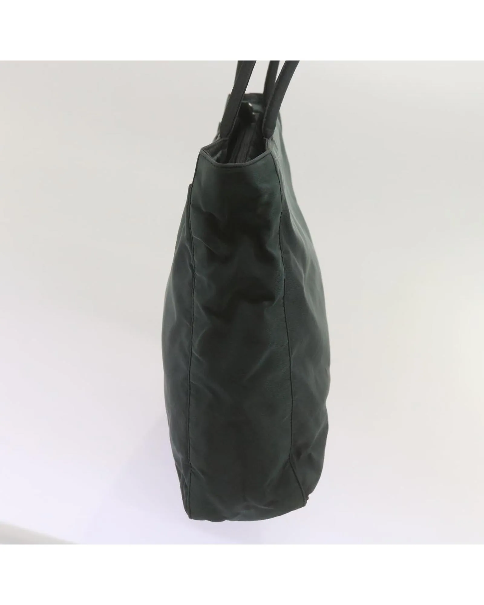 Green Nylon Tote Bag with Guarantee Card - Made in Italy