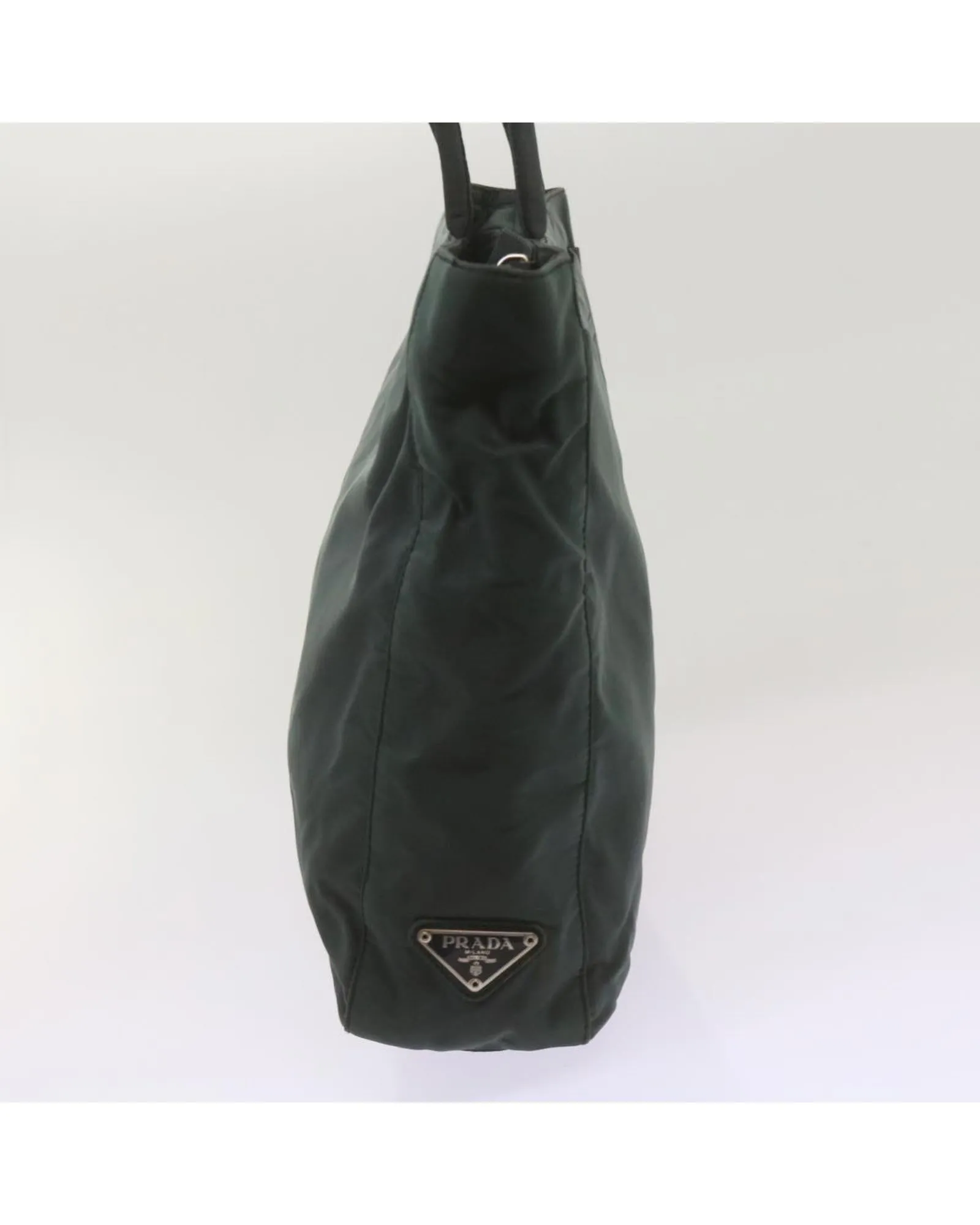 Green Nylon Tote Bag with Guarantee Card - Made in Italy