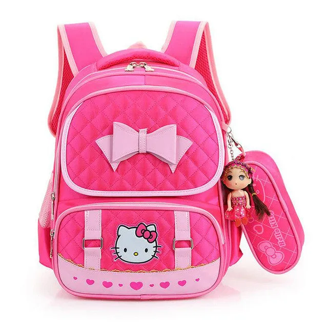 Hello Kitty School Bags For Girls Cute Waterproof backpacks Children Schoolbags Kids Bookbags Suit satchel mochila escolar