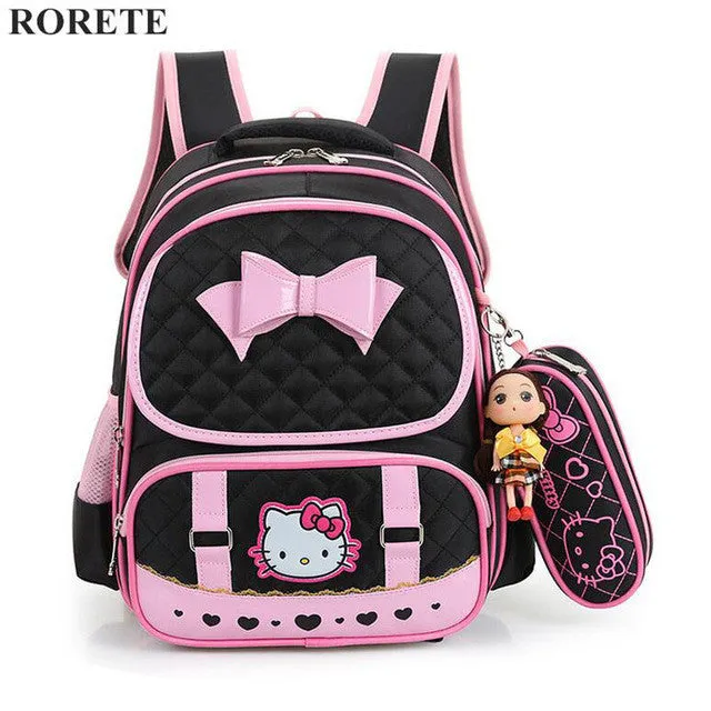 Hello Kitty School Bags For Girls Cute Waterproof backpacks Children Schoolbags Kids Bookbags Suit satchel mochila escolar