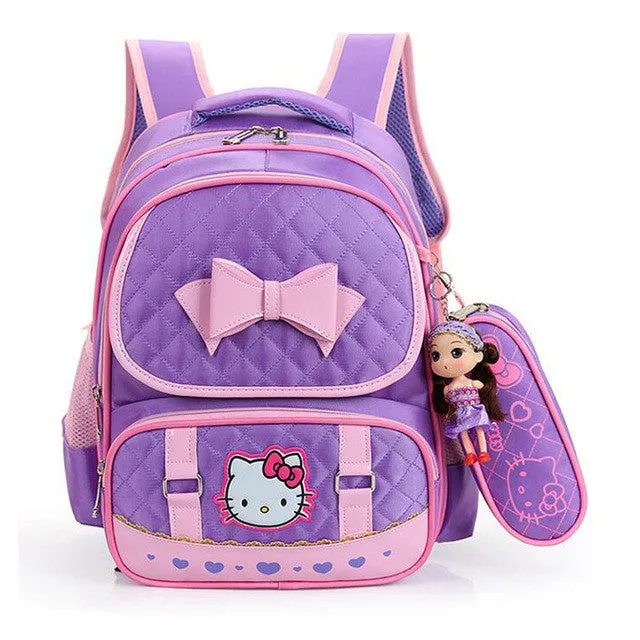 Hello Kitty School Bags For Girls Cute Waterproof backpacks Children Schoolbags Kids Bookbags Suit satchel mochila escolar