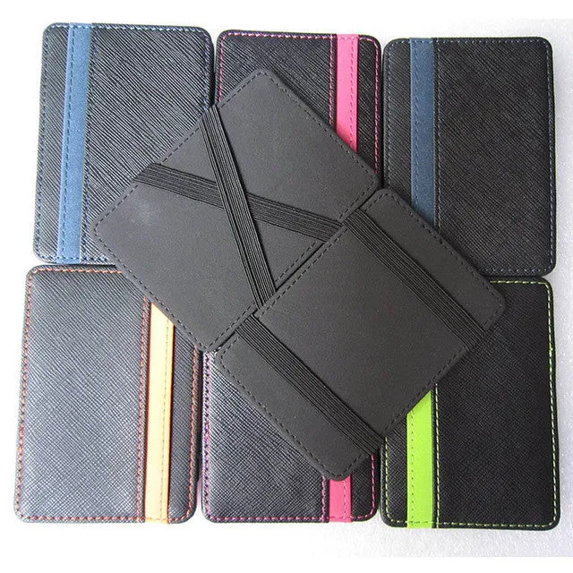 High quality men magic wallets Korea fashion mini men wallets small portable PU leather purse male card holder XF005