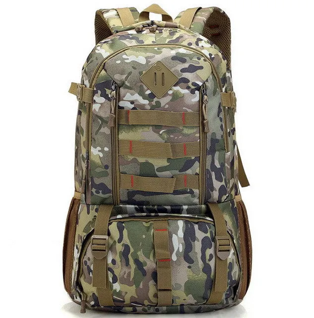 JACALINTERO Waterproof 50L Mens Men Backpack Rucksack Heavy Duty Bag Camouflage Backpacks Travel Bags Knapsack