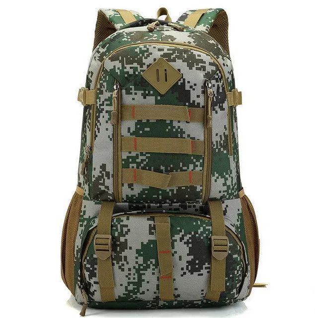 JACALINTERO Waterproof 50L Mens Men Backpack Rucksack Heavy Duty Bag Camouflage Backpacks Travel Bags Knapsack