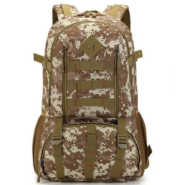 JACALINTERO Waterproof 50L Mens Men Backpack Rucksack Heavy Duty Bag Camouflage Backpacks Travel Bags Knapsack