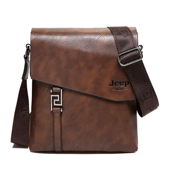 JEEP BULUO Fashion Men Bags Waterproof Cow Split Leather Messenger Bag Business Briefcase Crossbody Bags Male Shoulder Bag 5846