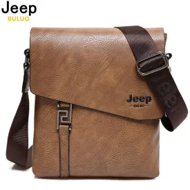 JEEP BULUO Fashion Men Bags Waterproof Cow Split Leather Messenger Bag Business Briefcase Crossbody Bags Male Shoulder Bag 5846