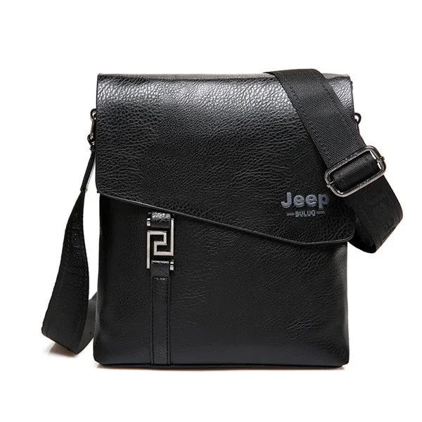 JEEP BULUO Fashion Men Bags Waterproof Cow Split Leather Messenger Bag Business Briefcase Crossbody Bags Male Shoulder Bag 5846