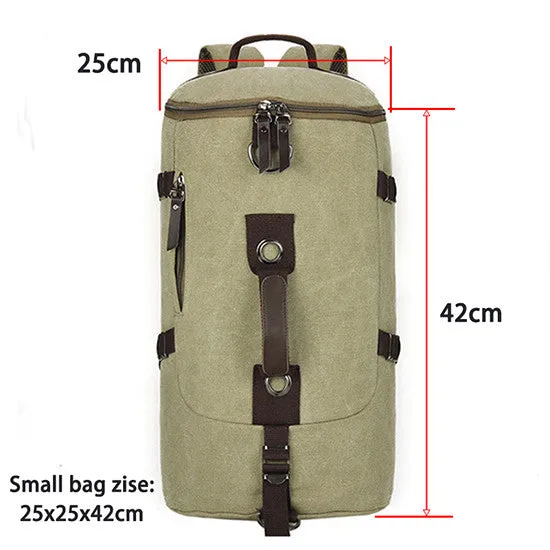 Large capacity man travel bag mountaineering backpack men bags canvas bucket shoulder bag 012