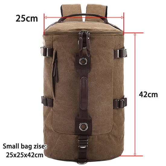 Large capacity man travel bag mountaineering backpack men bags canvas bucket shoulder bag 012