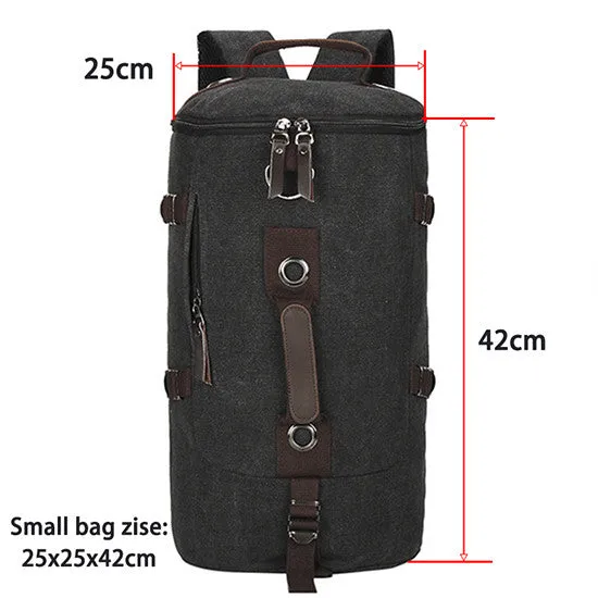 Large capacity man travel bag mountaineering backpack men bags canvas bucket shoulder bag 012